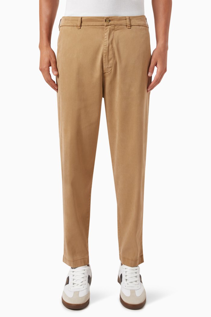 

Tapered-fit Pants in Twill-stretch, Neutral