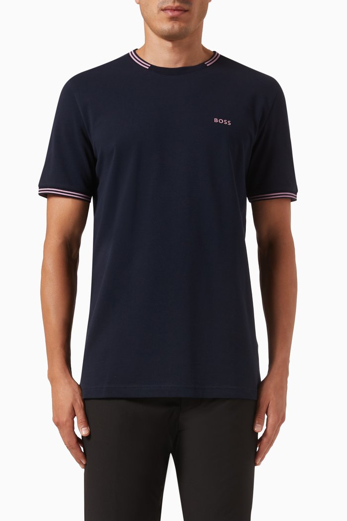 

Logo T-shirt in Cotton-piqué, Blue
