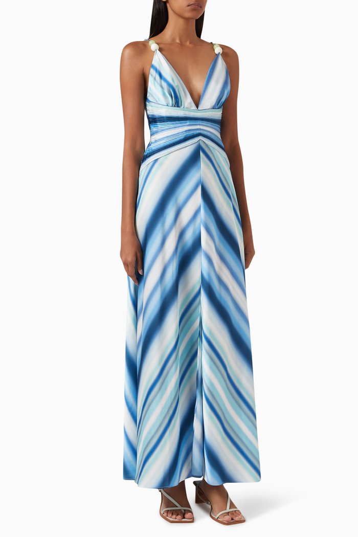 

Harriet Striped Maxi Dress, Blue
