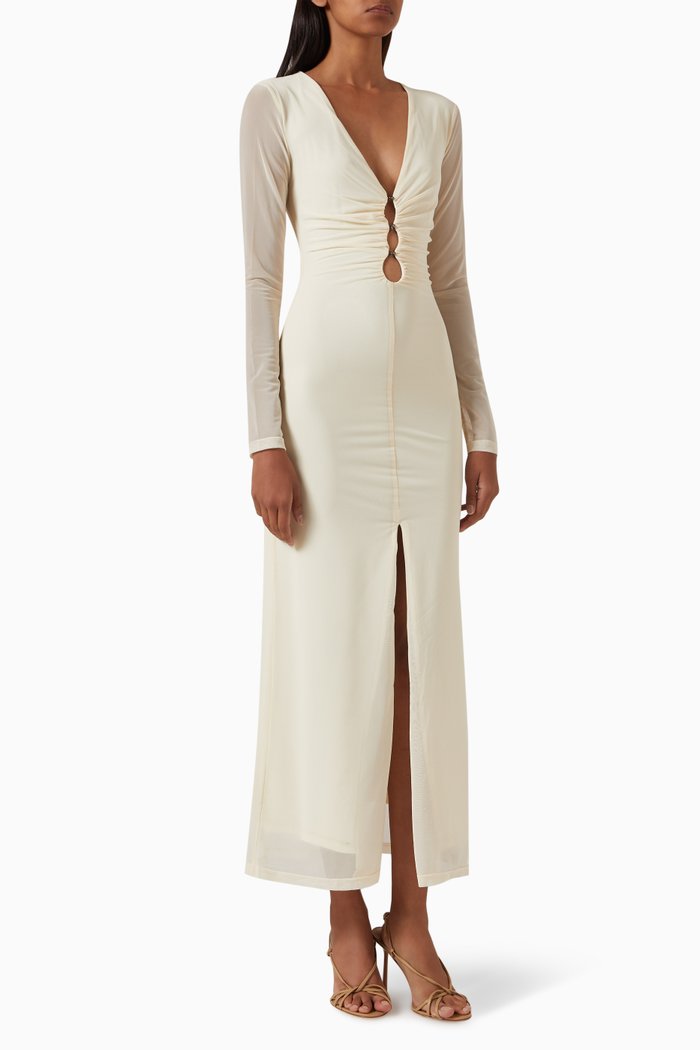 

Saria Cut-out Maxi Dress, White