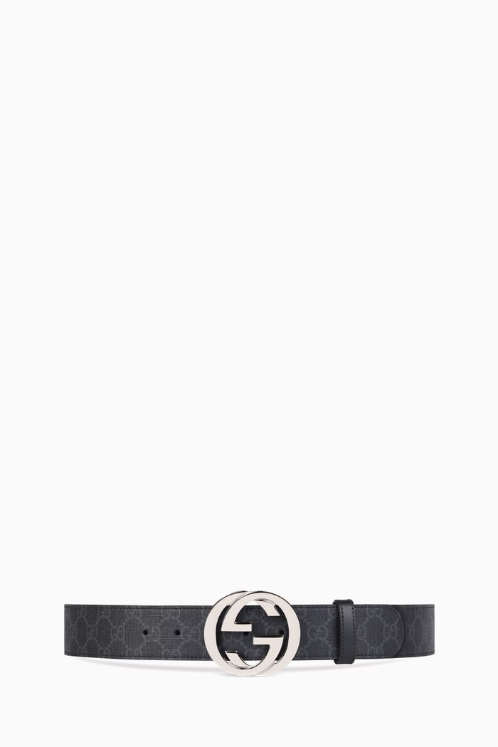 

Monogram Belt in GG Canvas, Black