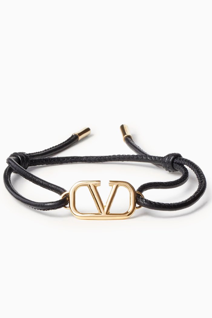 

VLOGO Bracelet in Leather, Black