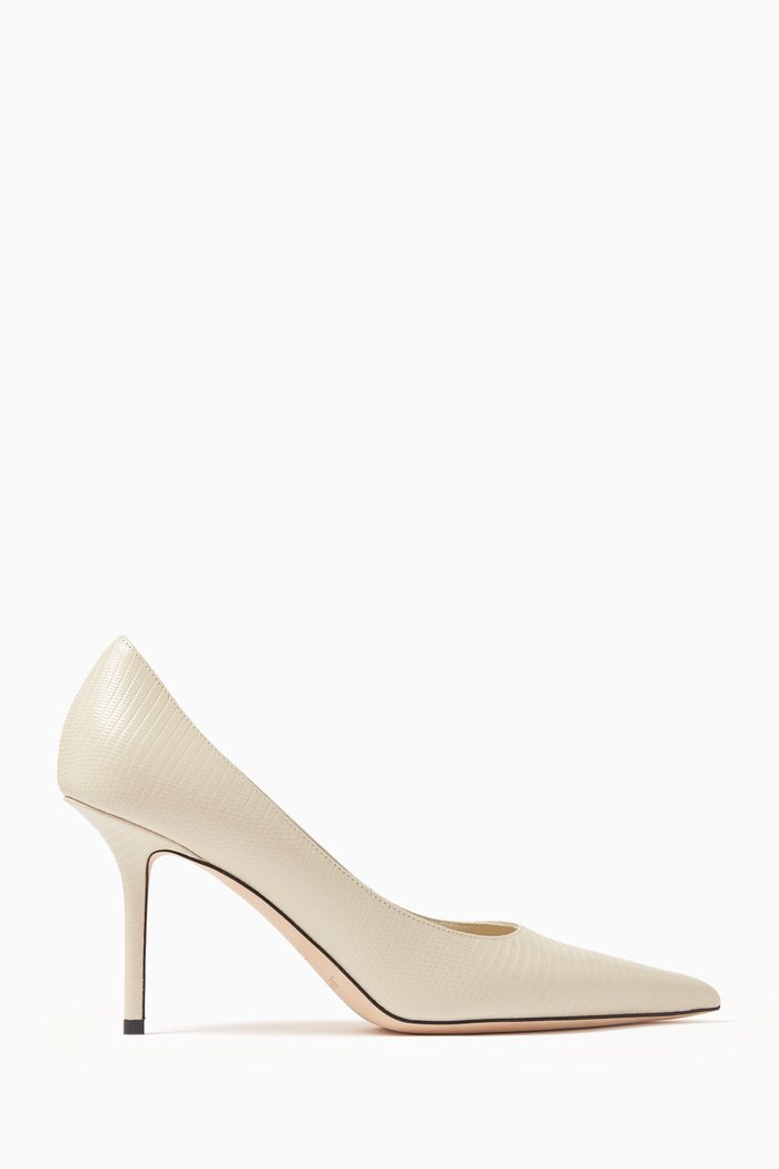 

Love 85 Pumps in Textured Leather, White