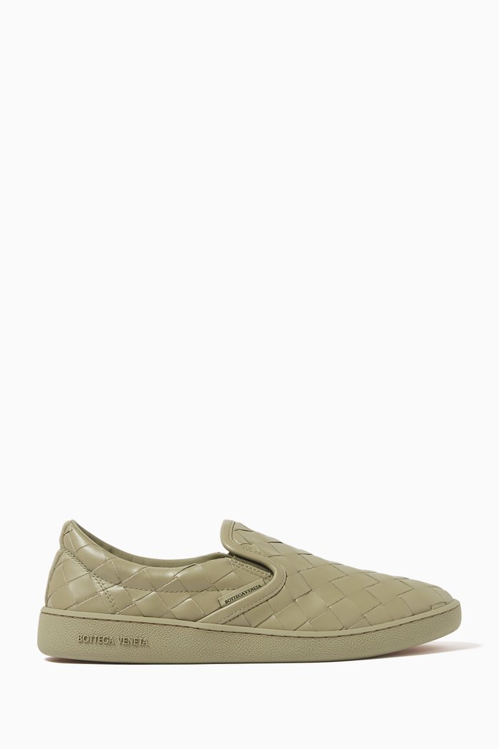 

Sawyer Sneakers in Intrecciato Leather, Green