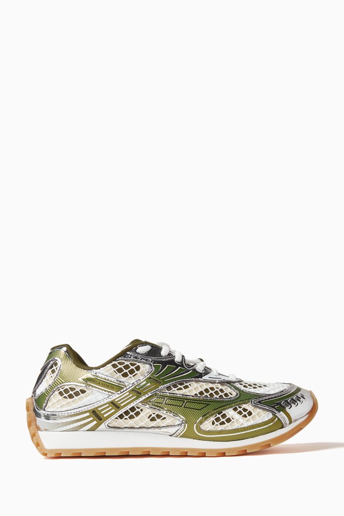 

Orbit Sneakers in Technical Fishnet, Brown