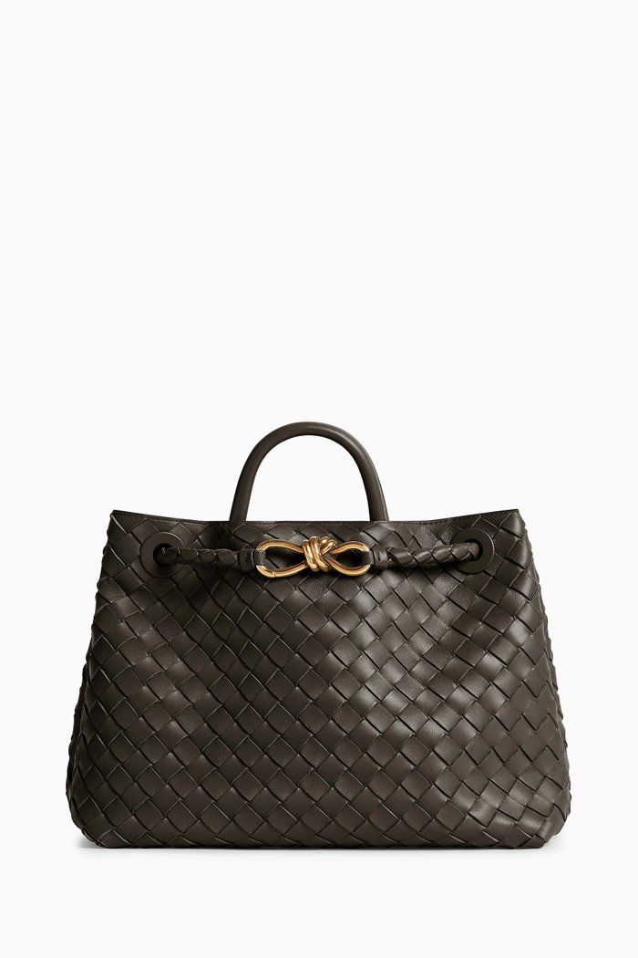

Medium Andiamo Crossbody Bag in Intrecciato Leather, Green