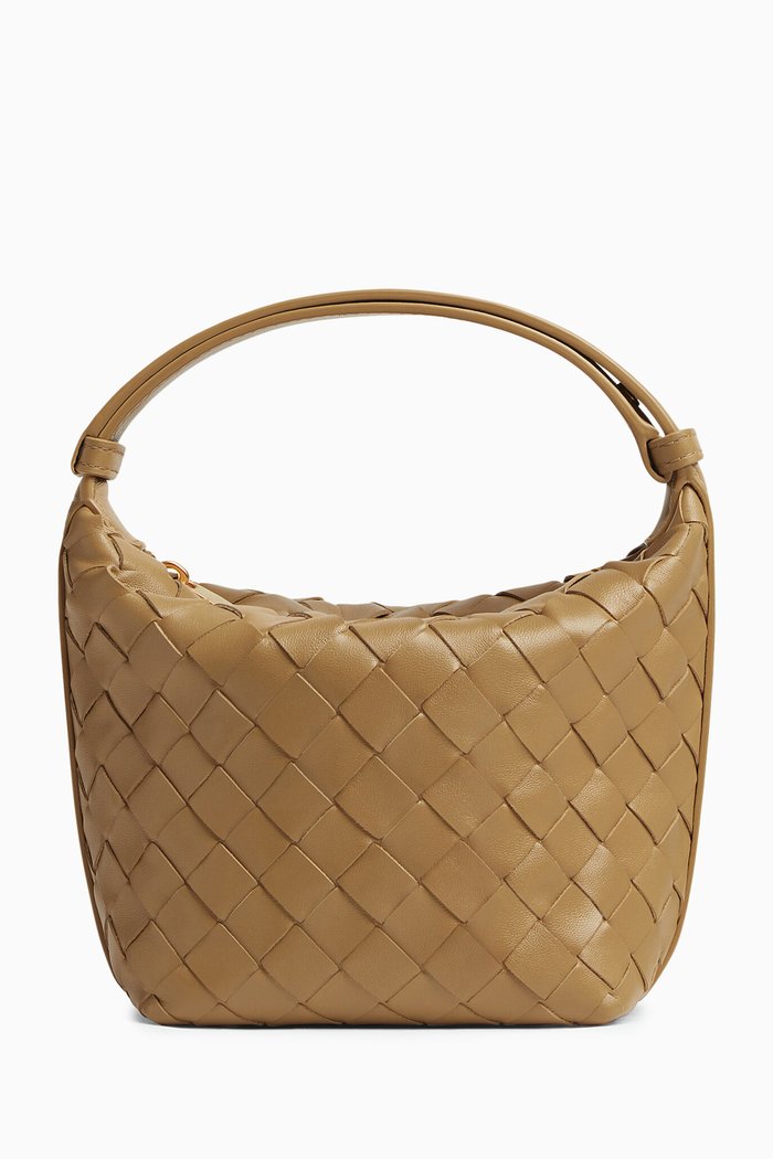 

Candy Wallace Shoulder Bag in Intrecciato Nappa, Brown