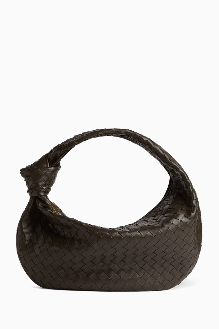 

Small Jodie Top-handle Bag in Intrecciato Leather, Green