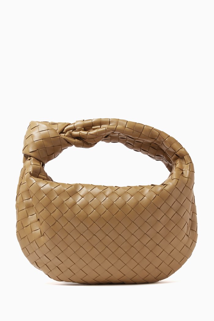 Teen Jodie Bag in Intrecciato Leather, Brown