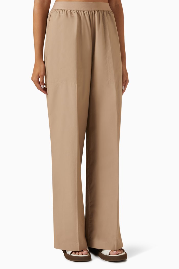 

Wide-leg Pants in Cotton-poplin, Neutral
