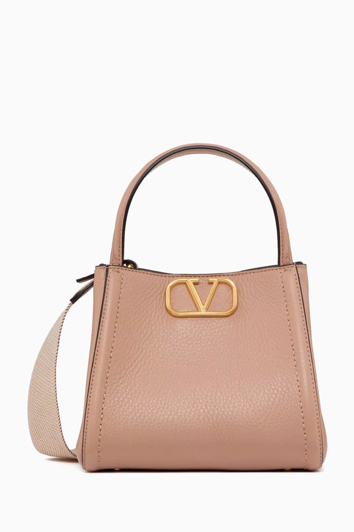 

Valentino Garavani Small Alltime Handbag in Calfskin, Pink
