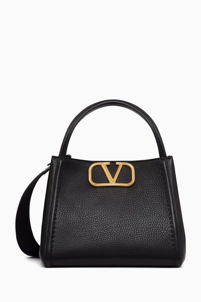 

Valentino Garavani Small Alltime Top-handle Bag in Calfskin, Black