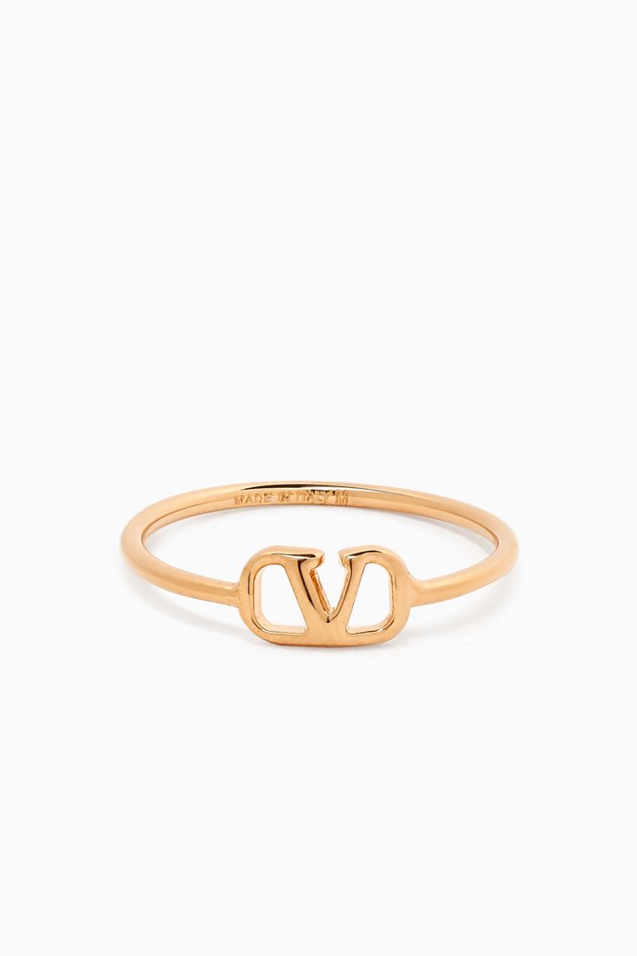 

Valentino Garavani VLOGO Signature Ring in Metal, Metallic