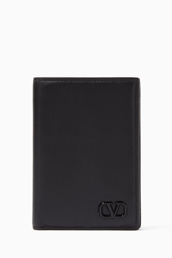 

Valentino Garavani VLogo Signature Cardholder in Calfskin Leather, Black