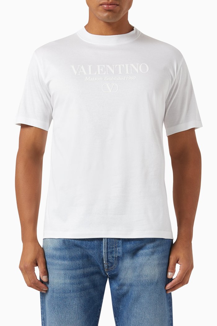 

Valentino Garavani Crewneck T-shirt in Cotton, White