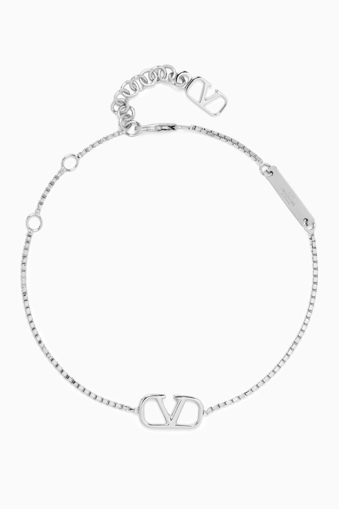 

Valentino Garavani VLogo Signature Bracelet in Metal, Metallic
