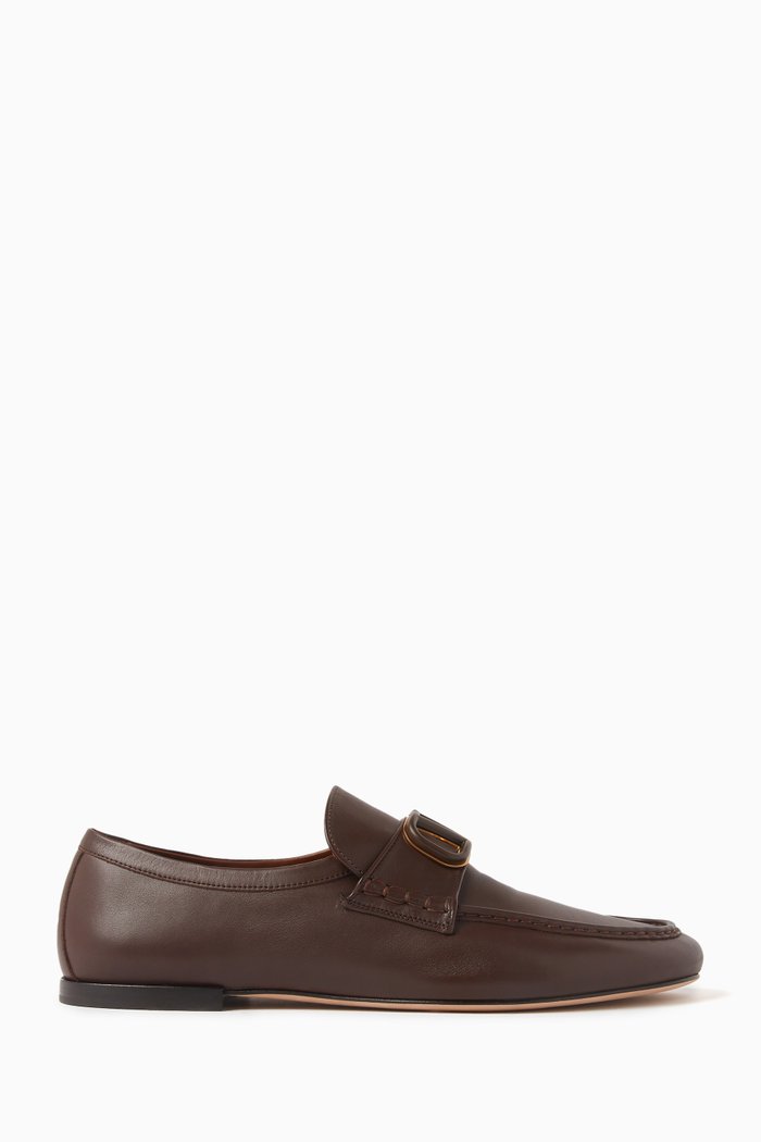 

VLOGO Loafers in Leather, Brown