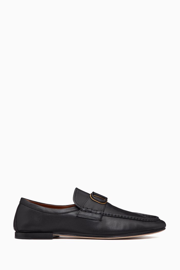 

VLOGO Loafers in Leather, Black