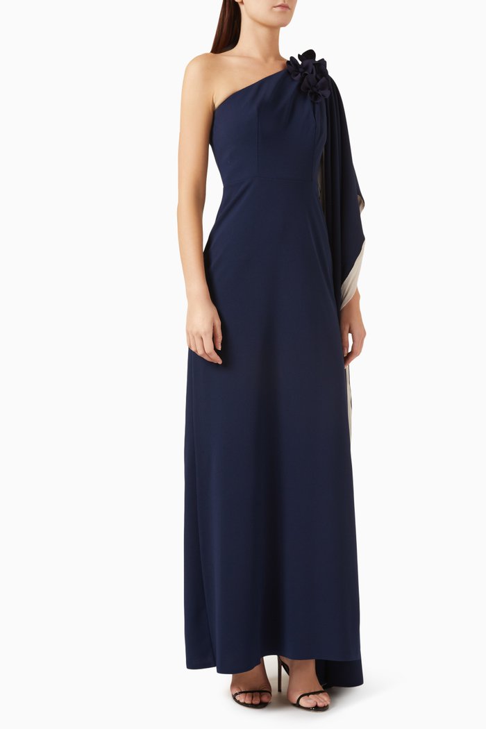 

One-shoulder Maxi Dress, Blue