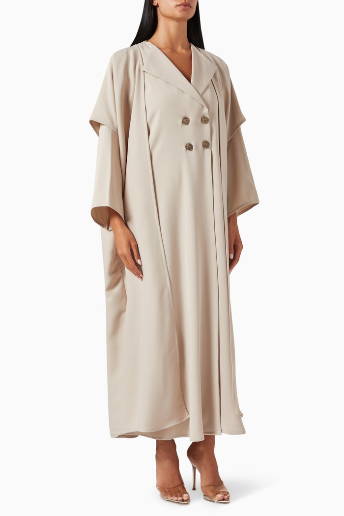 

Double-breasted Abaya, Neutral