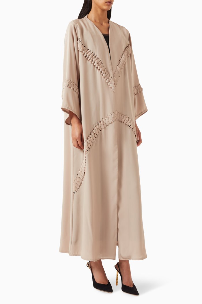 

Braid-detail Abaya, Neutral