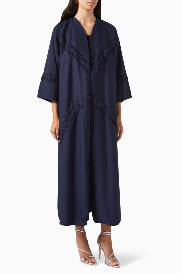 

Braid-detail Abaya, Blue