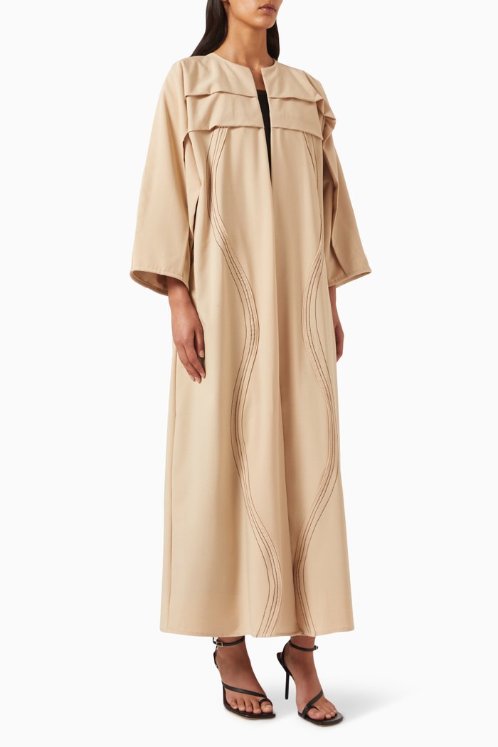 

Embroidered Abaya, Neutral