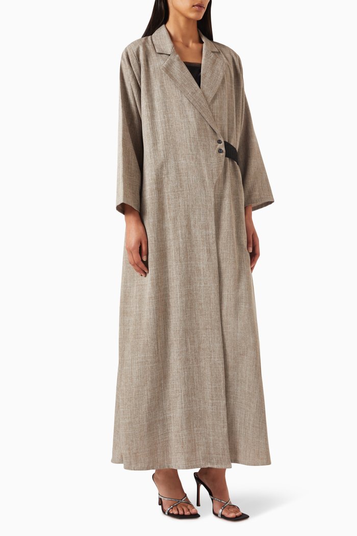 

Trench-style Abaya, Brown
