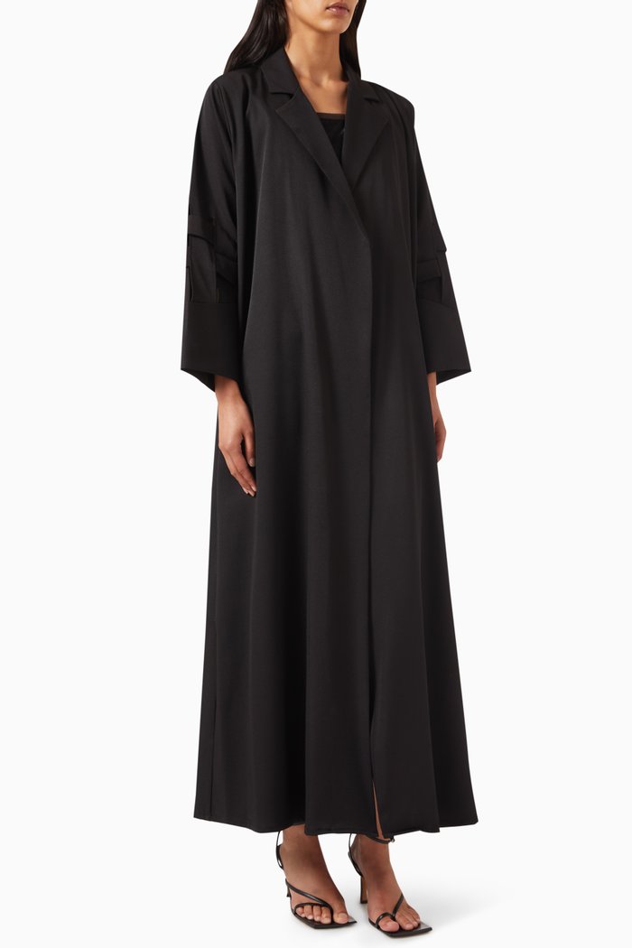

Braid-detail Abaya, Black