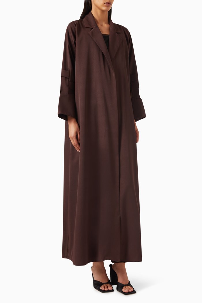 

Braid-detail Abaya, Brown