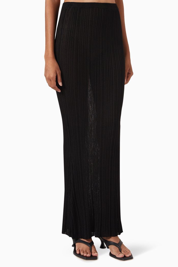 

Saylor Maxi Skirt in Viscose-blend, Black