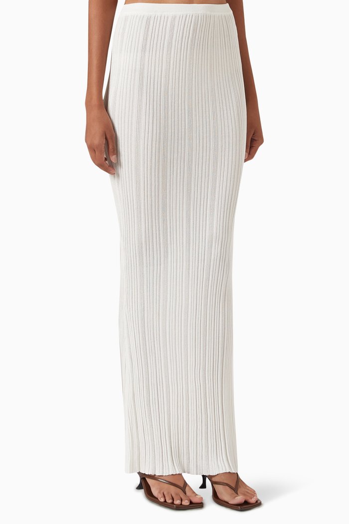 

Saylor Maxi Skirt in Viscose-blend, White