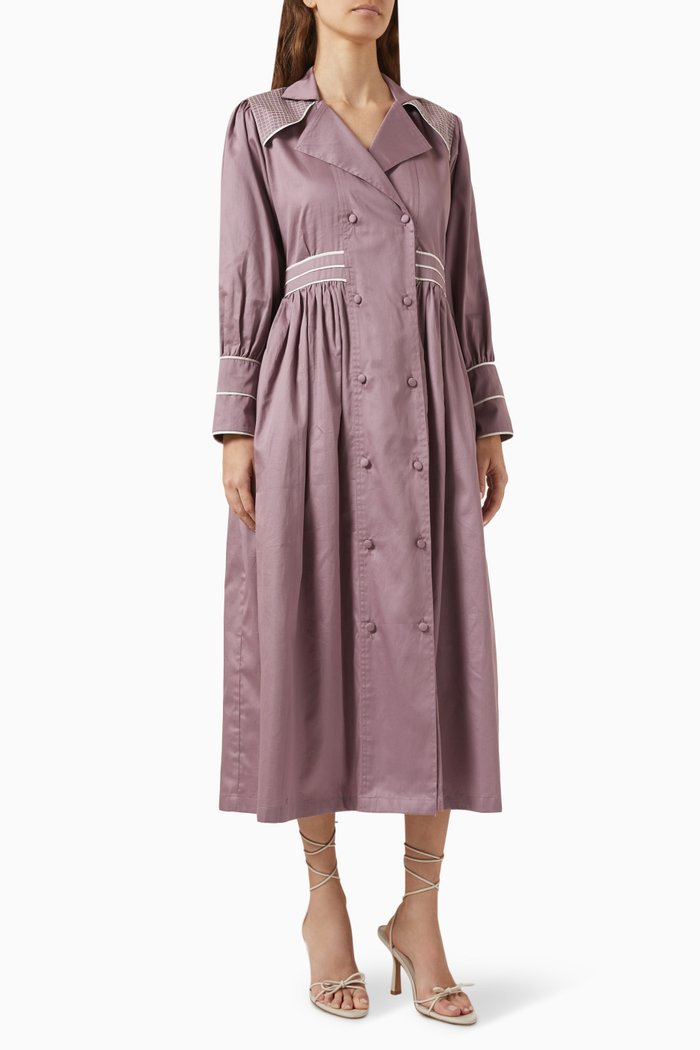 

Blair Midi Dress in Cotton-satin, Purple