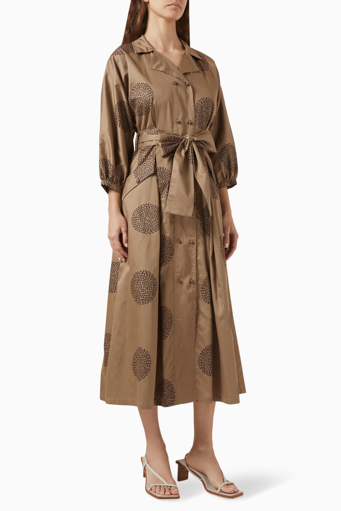 

Blair Midi Dress in Cotton-satin, Neutral