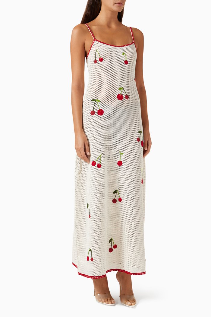 

Treasure Shell Mini Dress in Cotton-knit, White