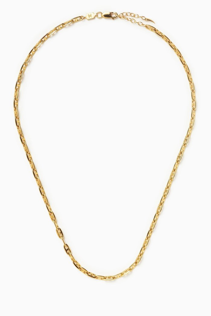 

Mariner Long Chain Necklace in 18kt Recycled-Gold Brass
