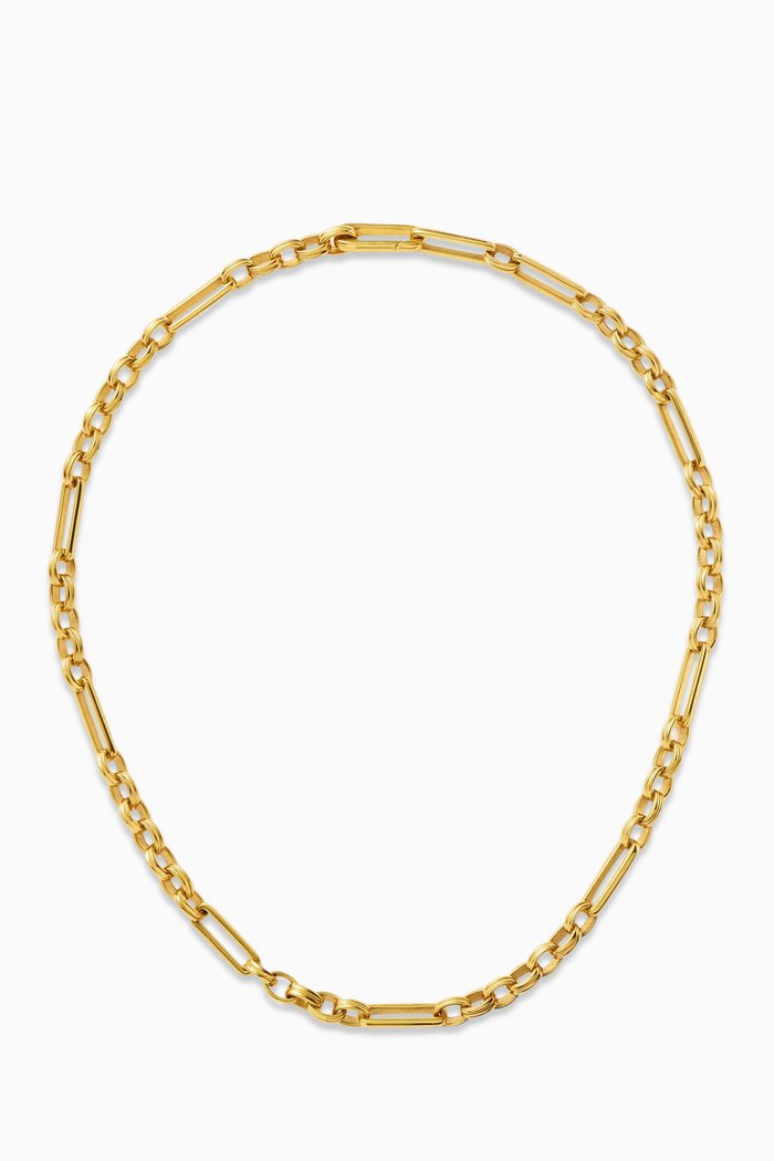 

Axiom Chain Necklace in 18kt Gold Plated Brass