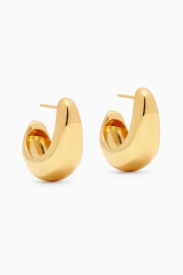 

Dome Medium Hoop Earrings in 18kt Recycled Gold Plated Brass