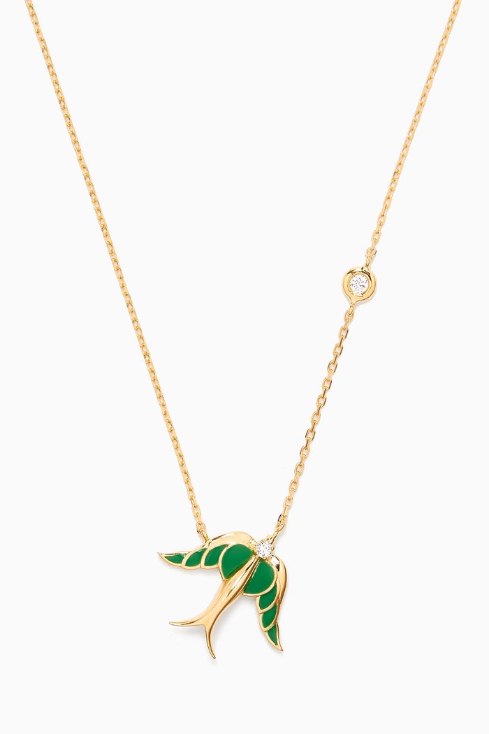 

Mini Alicia Bird Diamond Necklace in 18kt Gold, Yellow