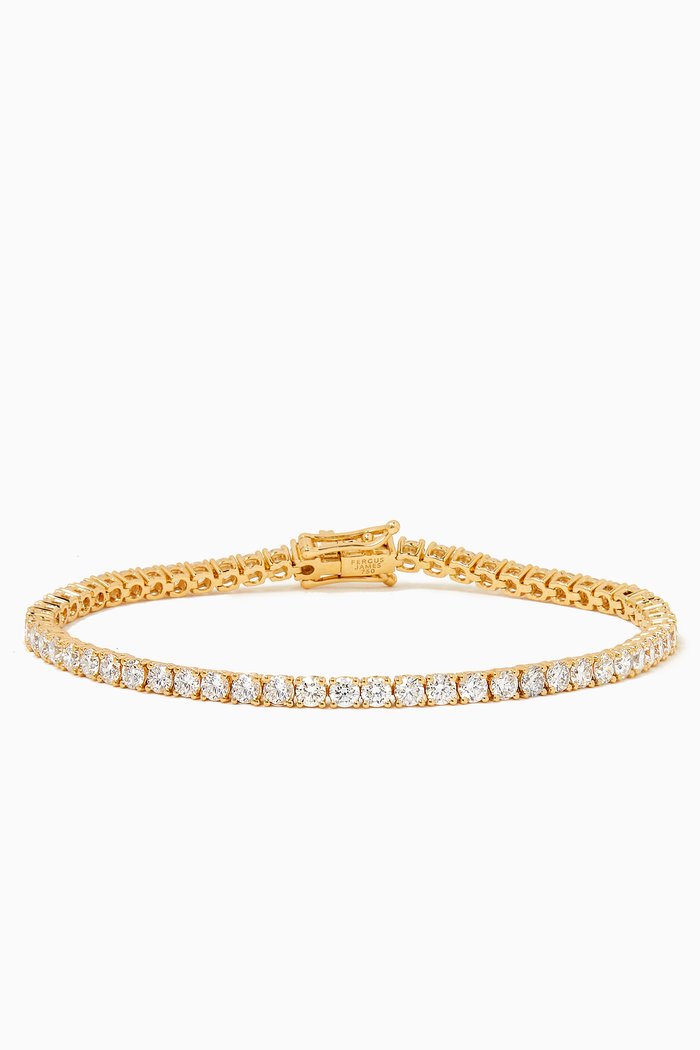 

Diamond Tennis Bracelet in 18kt Yellow Gold, White