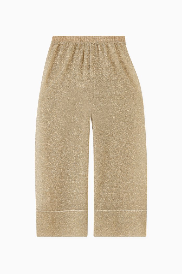 

Osemini Lumiere Wide-leg Pants in Glitter Polyamide-blend, Gold