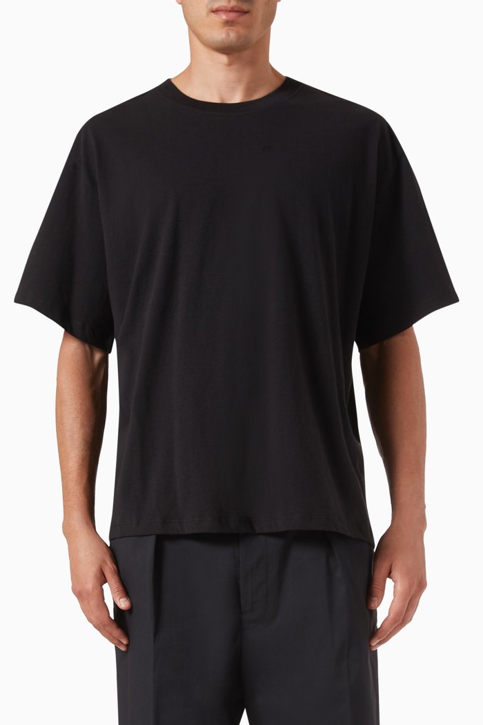 

Logo Sleek T-shirt in Cotton-jersey, Black
