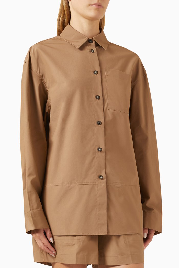 

Shirt in Cotton, Brown