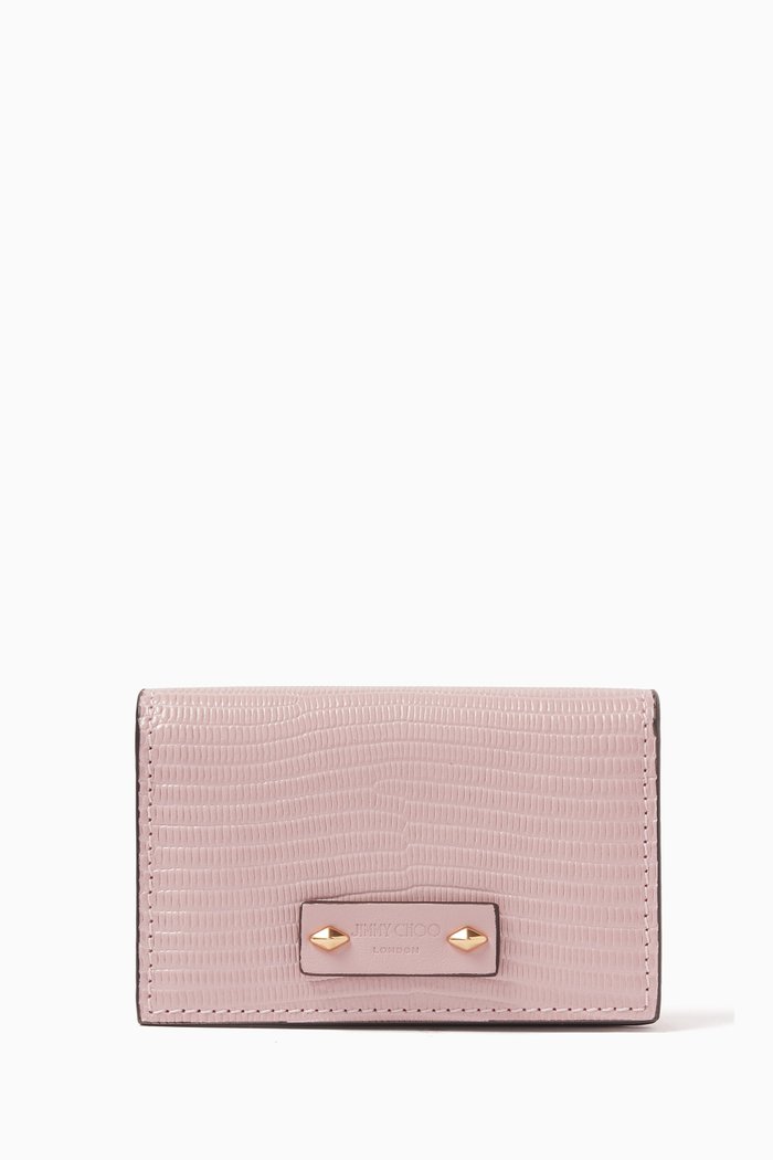 

Nello Wallet in Textured Leather, Pink