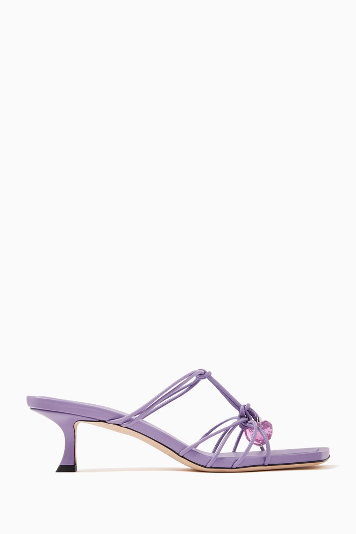 

Jemma 50 Mules in Nappa Leather, Purple