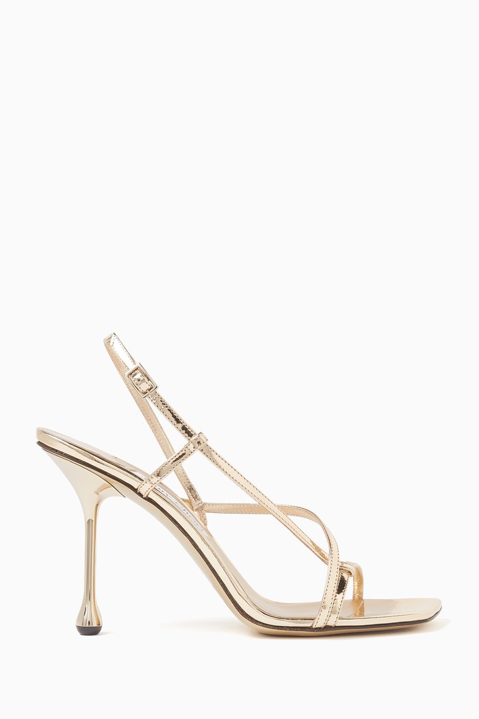 

Etana 95 High-heeled Sandals in Leather, Gold