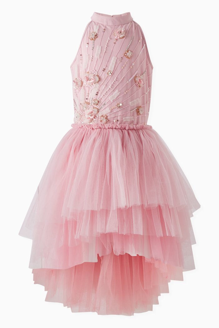 

Flower Burst Tutu Dress in Tulle, Pink