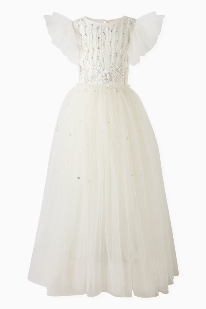 

Wisteria Tutu Dress in Tulle, White