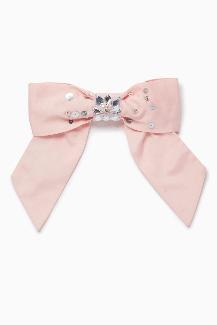 

Mirror Bow Hair Clip in Tulle, Pink