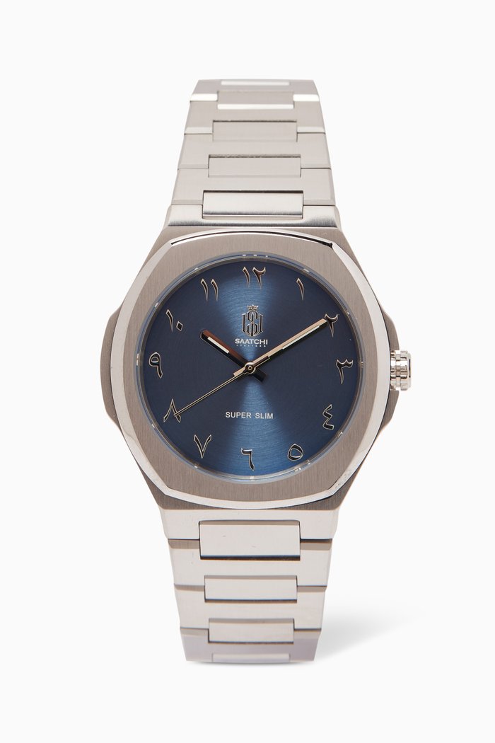 

Super Slim Quartz Watch, Blue